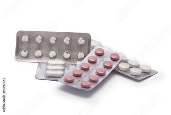 Fototapeta Different Drugs isolated on white