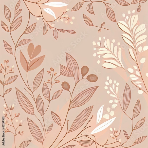 Fototapeta beige flower background Generative AI