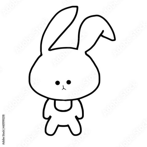 Fototapeta rabbit drawing outline
