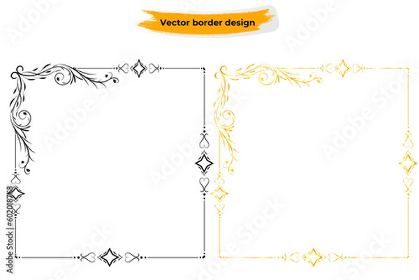 Fototapeta Decorative Frames Abstract Vintage Calligraphic Framing For Invitations And Postcards