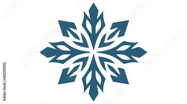 Fototapeta Snowflake icon, vector logo isolated on white background