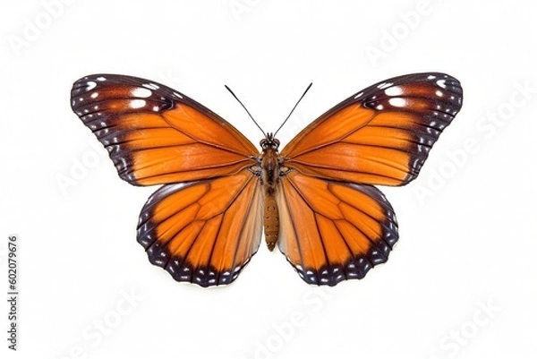 Fototapeta Isolated viceroy butterfly on white background, Generative AI