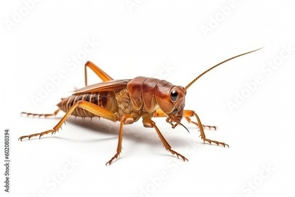 Fototapeta Isolated house cricket on white background, Generative AI