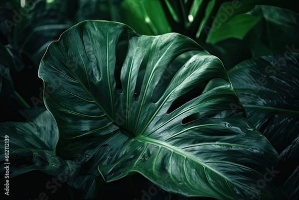 Obraz Feuille verte tropicale