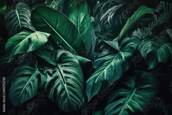 Obraz feuille verte tropicale monstera