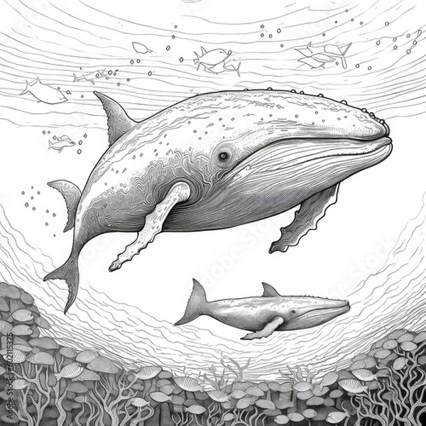 Obraz Croqui baleine