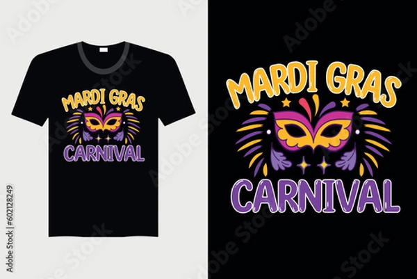 Obraz Mardi Gras Carnival - Mardi Gras T-shirt Design, Vector Graphic, Vintage, Typography, T-shirt Vector