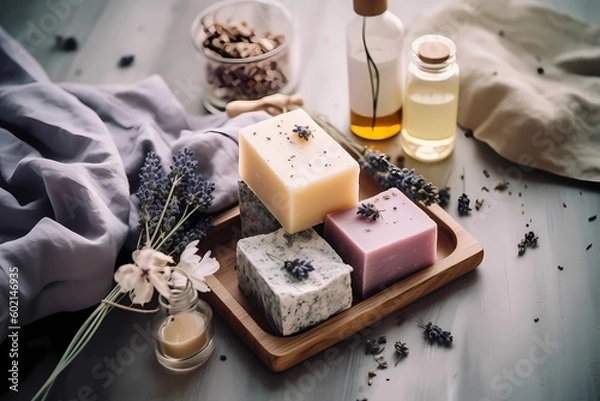 Fototapeta Square soap spa day