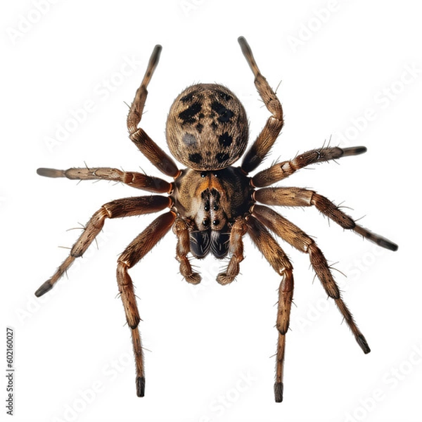 Obraz A close up of a spider  isolated on a transparent background PNG  Generative Ai