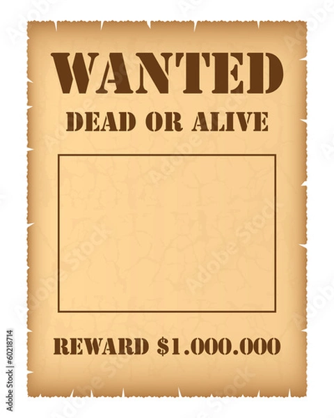 Obraz Wanted poster