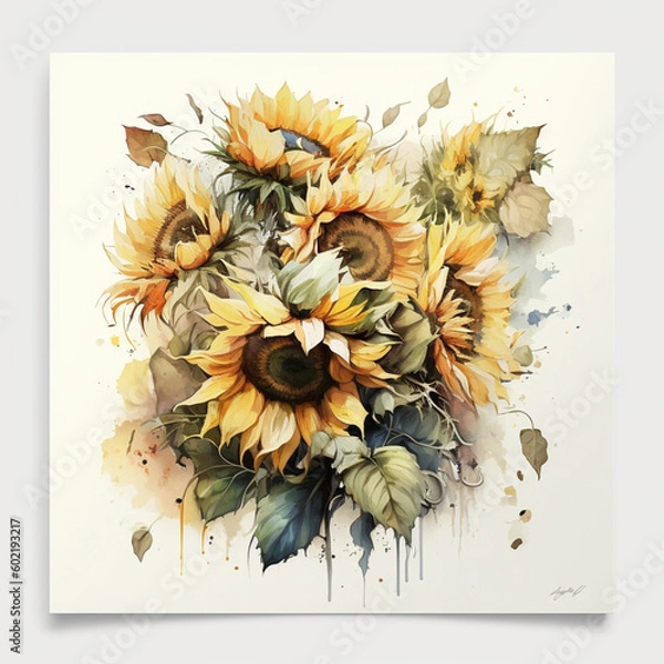 Fototapeta background with flowers generative Ai