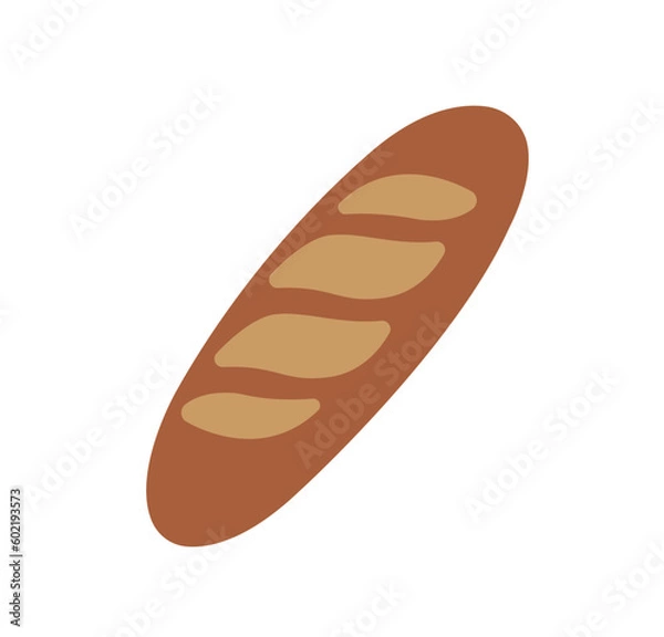 Fototapeta Baguette bread vector icon illustration