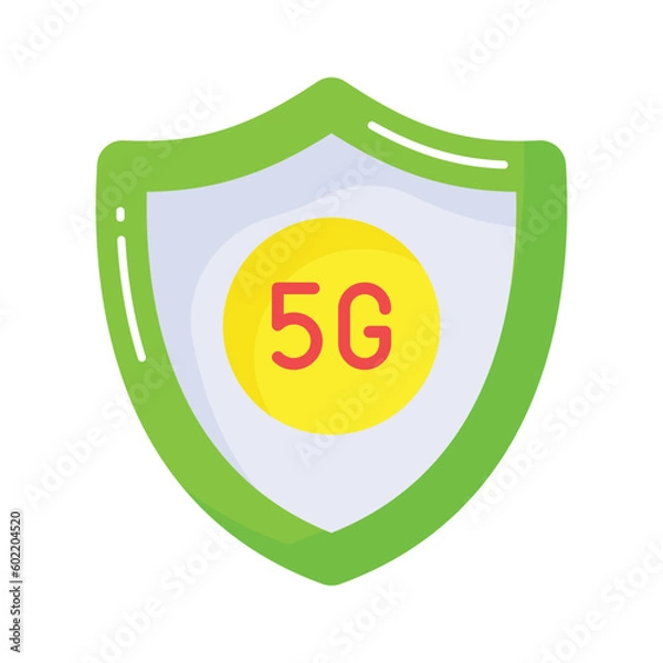 Fototapeta Carefully designed 5G network icon in trendy style, 5G technology vector