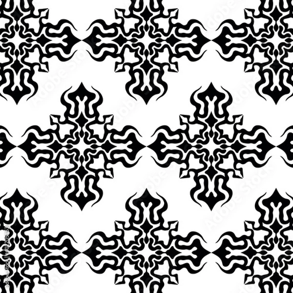 Fototapeta geometric cool abstract floral pattern