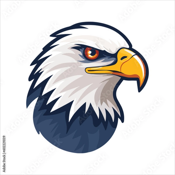 Obraz Eagle in red and blue color vector,