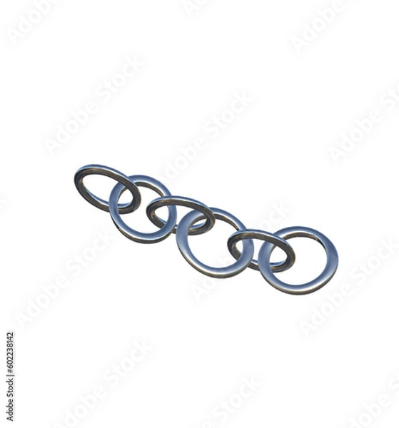 Fototapeta several silver rings silver day 3D vector