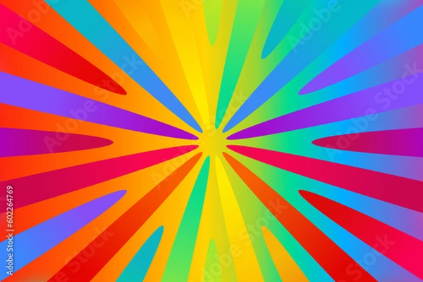 Fototapeta Abstract shiny multicolored vector background with circular arranged lines on a multicolored background