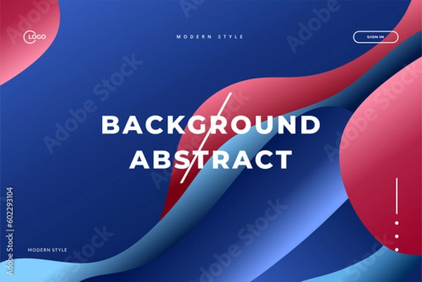 Fototapeta Abstract Background Wave Minimalistic and colorful vector, perfect for any landing page, website, or app