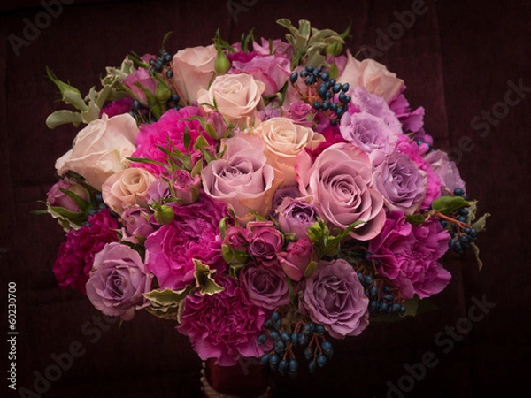 Obraz Violette palette wedding bouquet
