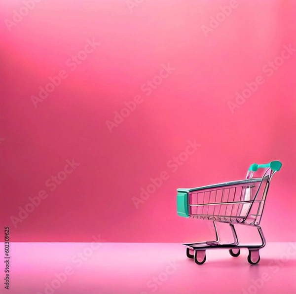 Obraz shopping cart Generate AI
