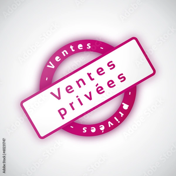 Obraz Ventes Privées - Illustration vectorielle