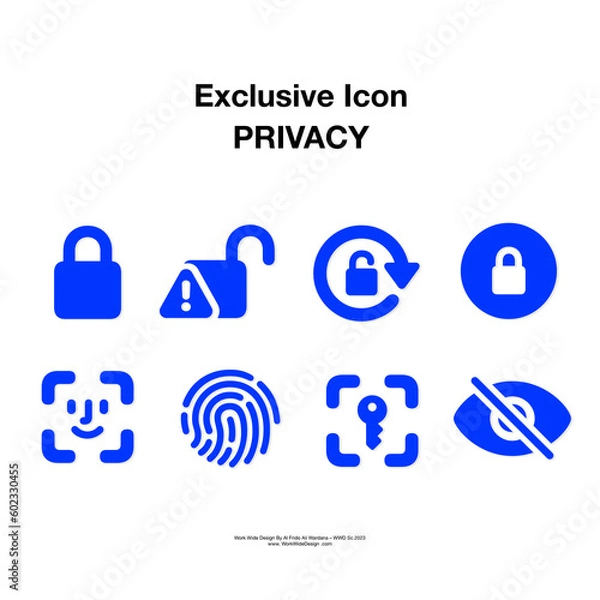 Fototapeta Revolutionary, efficient, and essential symbol of Privacy Icon