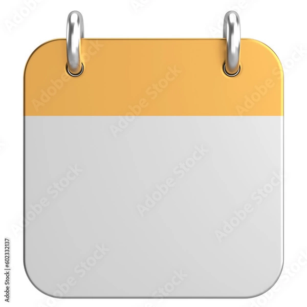 Fototapeta Empty calendar. 3D calendar. 3D illustration.