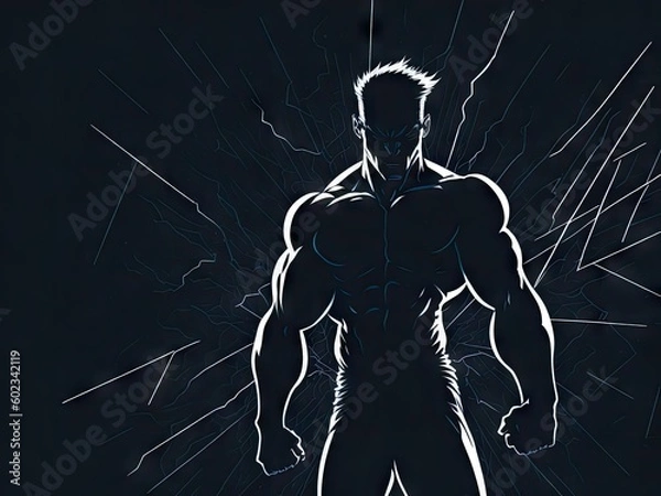 Fototapeta Powerful Comic Book Action Layout Background. ai generative