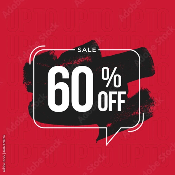 Fototapeta Special Offer 60% off banner template
discount banner. Black friday banner for promotion and offers