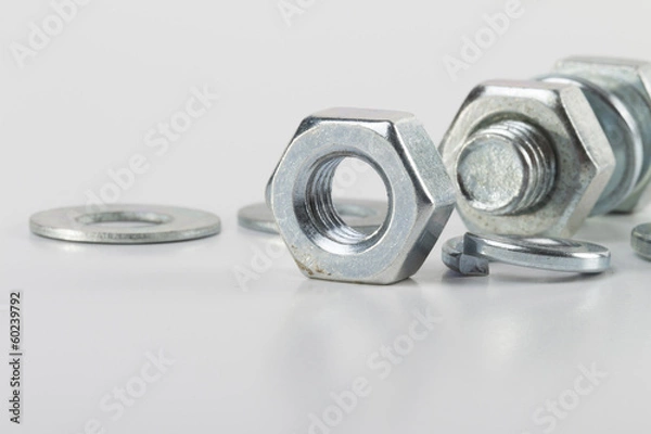 Obraz fasteners on the white background