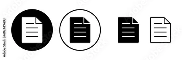 Fototapeta Document icon vector. Paper icon. File Icon