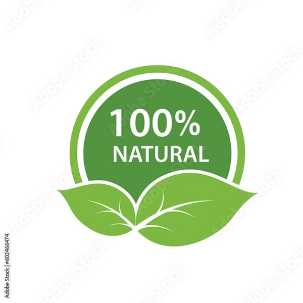 Obraz Natural Label Isolated , Vector Illustration