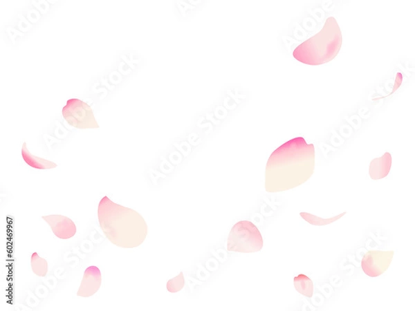 Obraz 桜の花びら舞う背景