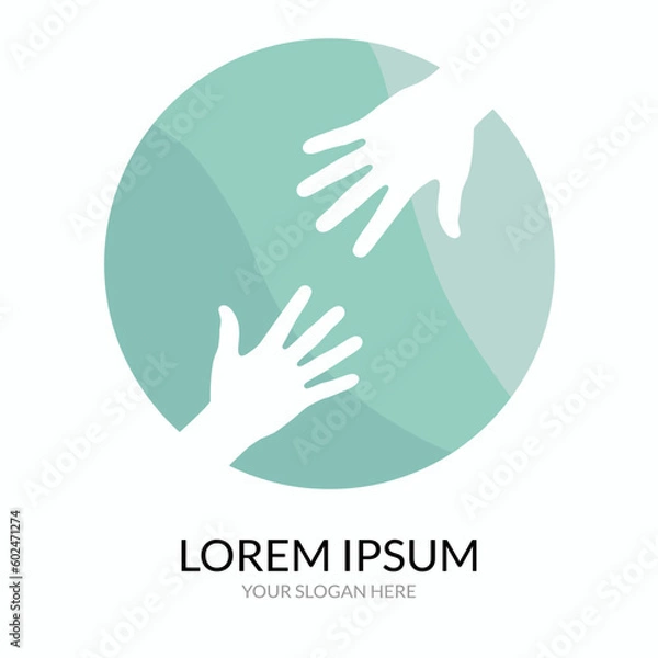 Fototapeta Helping hand concept. Gesture, sign of help and hope. Two hands taking each other.