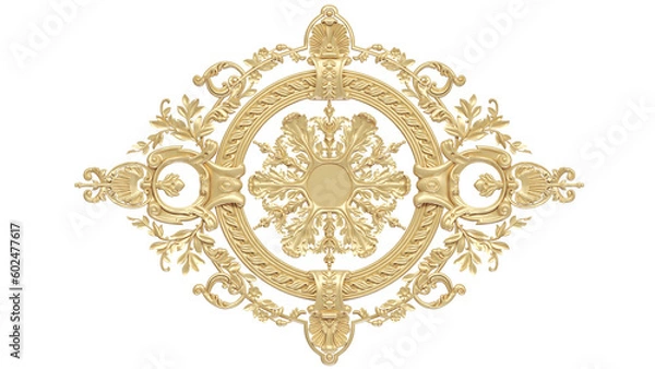 Fototapeta golden ornament with a crown