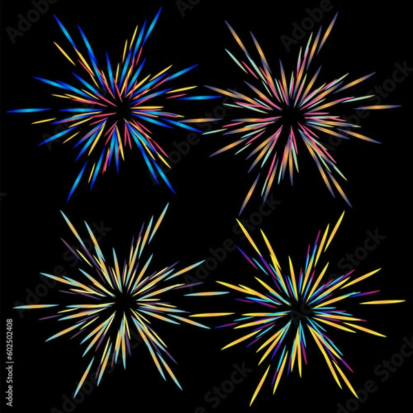 Fototapeta Fireworks explosion icon vector design