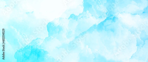 Fototapeta Natural sky beautiful blue and white texture background. blue sky with cloud, the sky has the light of the sun, the sky is blue, a hot day, Blue sky and clouds with copy space.