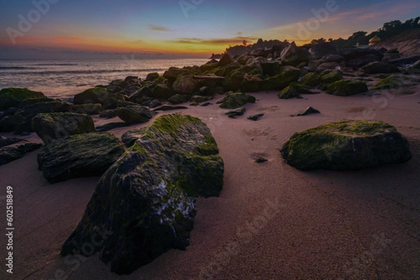 Fototapeta sunset over the beach