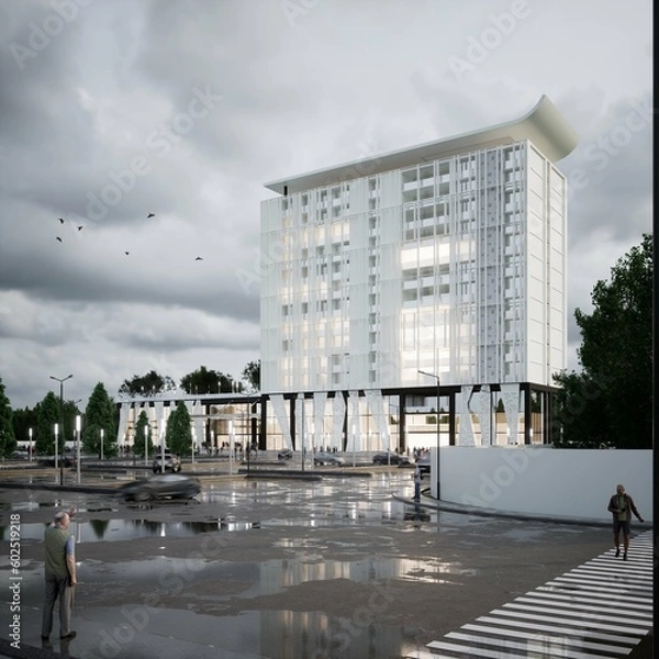 Fototapeta 3d Render residence Modern Design