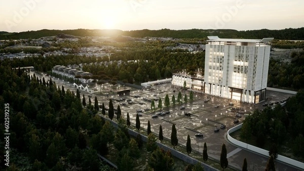 Fototapeta 3d Render residence Modern Design