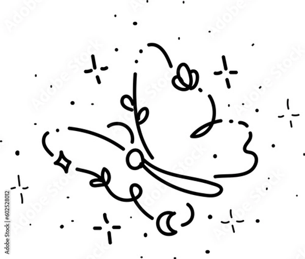 Obraz Butterfly Line Art