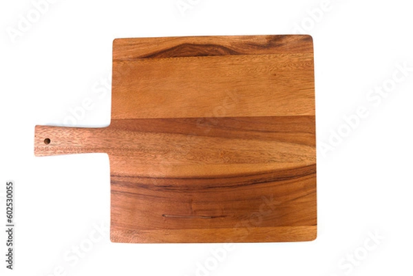 Obraz Wooden Chopping board isolated on white background