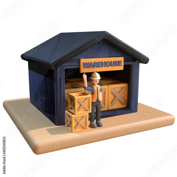Fototapeta 3D Character industrial workers