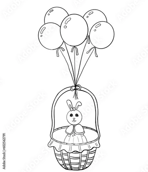 Obraz rabbit and balloon