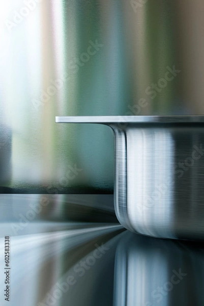 Obraz gros plan sur bac inox