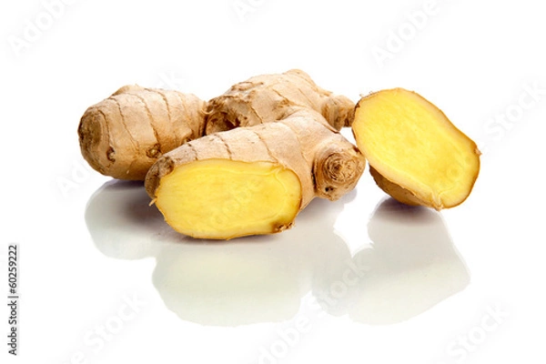Fototapeta Ginger Isolated on White Background