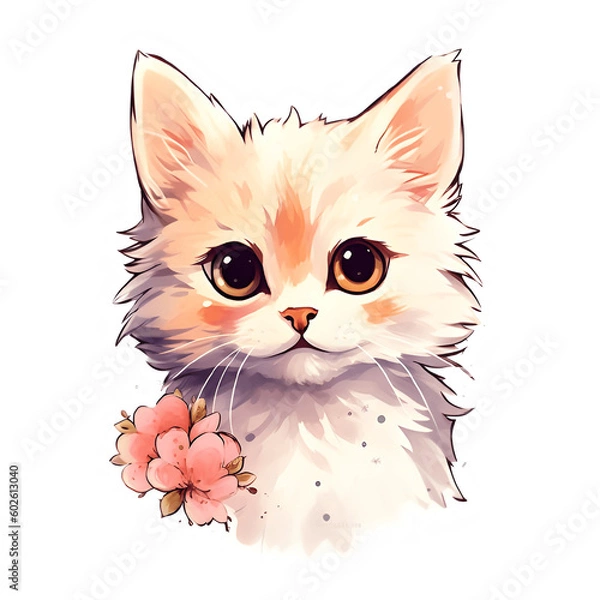 Obraz cat character sticker