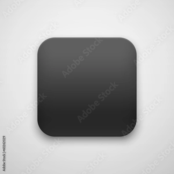 Obraz Black Abstract Blank App Icon Button Template