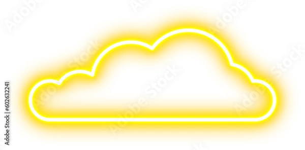 Fototapeta Glowing Neon Cloud Design Element