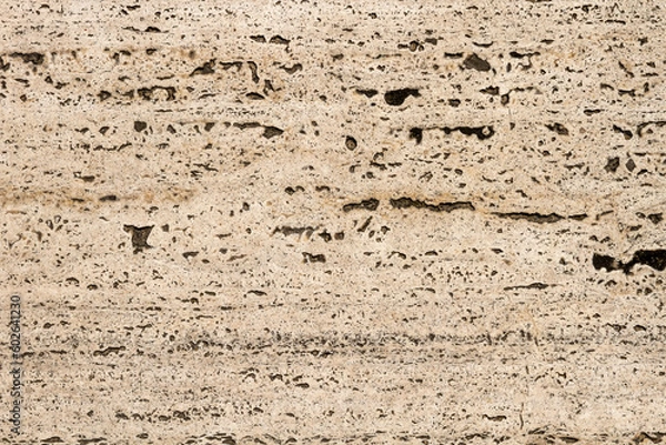 Obraz The texture of the stone is notched and mottled. holes notches grooves on the stone.